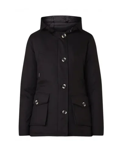 AIRFORCE DAMESJAS 4-POCKET HERRINGBONE PARKA  zwart