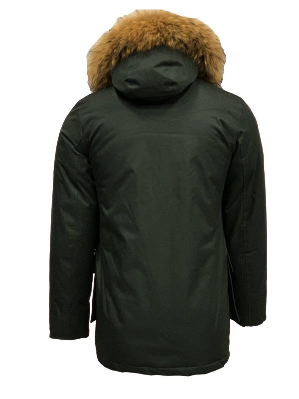 Airforce 4 pocket herringbone classic parka heren met bontkraag zwart bestellen - BK Leder