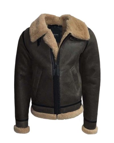 Redskins heren lammy coat bruin van echt lamsvacht