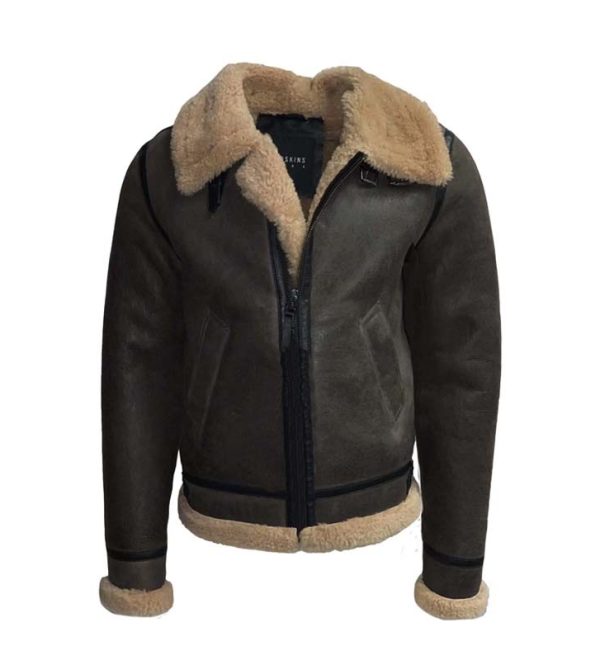 Redskins heren lammy coat bruin van echt lamsvacht