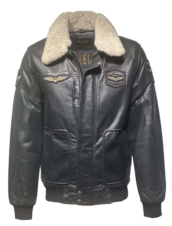 ZWARTE HUDSON LEREN JAS PME Legend jacket van 100% buffelleer bestellen - BK Leder