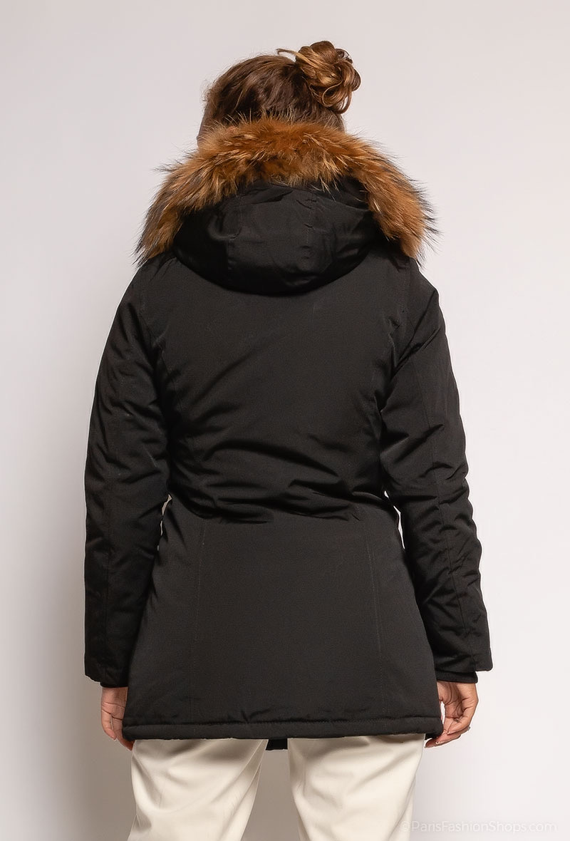 Dames Winterjas - Zwart Canada - Met echte bontkraag Leder