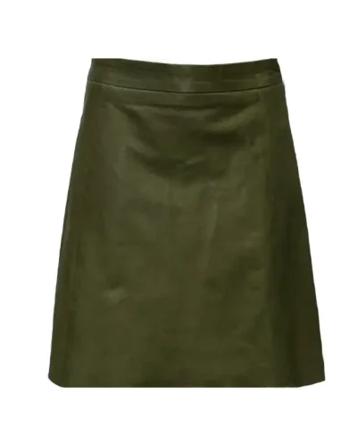 Leren dames rok groen-Liona