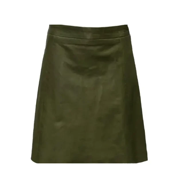 Leren dames rok groen-Liona