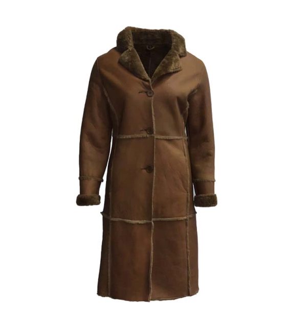 Lams dames cognac lams 100 procent lams vacht coco