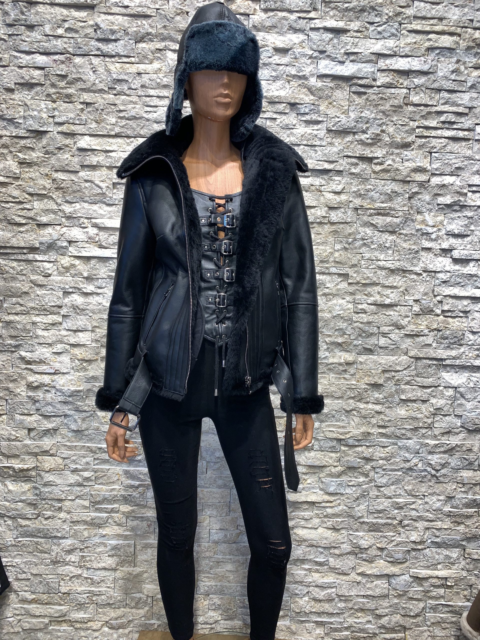 De controle krijgen absorptie Dankzegging Zwart leren luxury lammy coat dames – BK Leder
