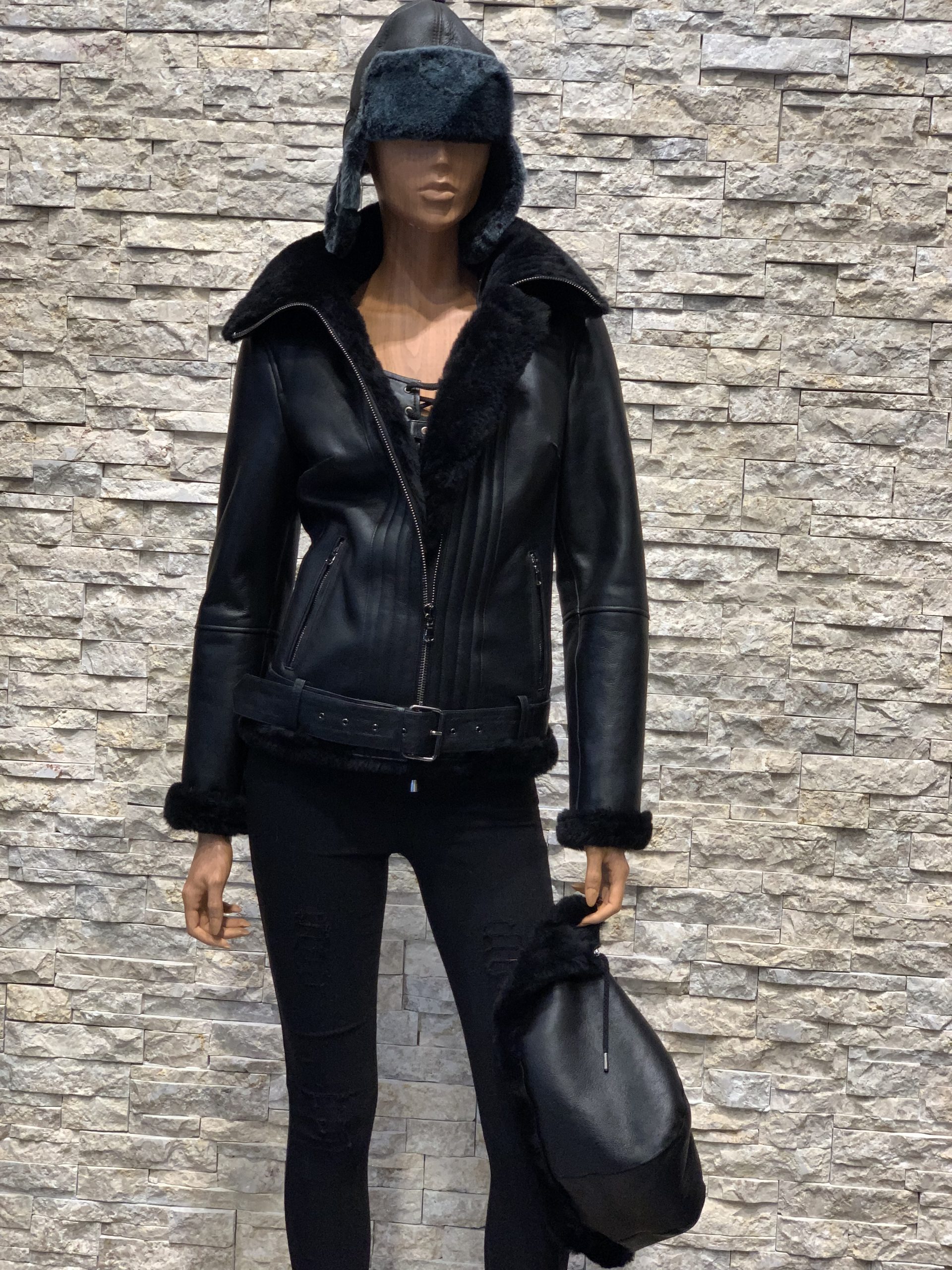 rekenmachine Terugbetaling bijnaam Zwart leren luxury lammy coat dames – BK Leder