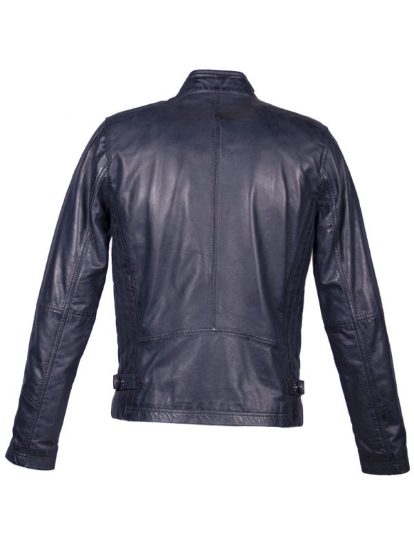 Blauwe Leren heren jas – Santander- 100% echt leer bestellen - BK Leder