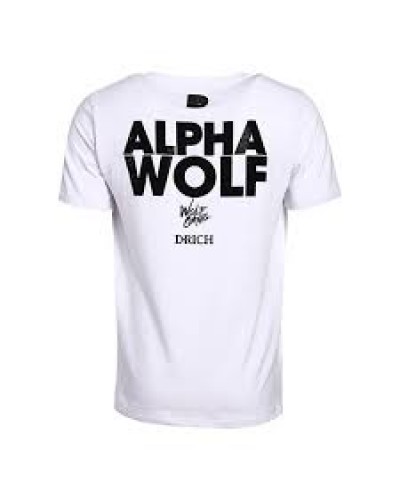 D-Rich Alpha Wolf Heren T-Shirt Wit