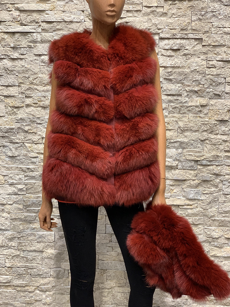 puur optioneel beschermen Rood dames bont vest vossenbont – BK Leder