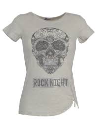 Dames shirt Grijs - Rock Night glitters