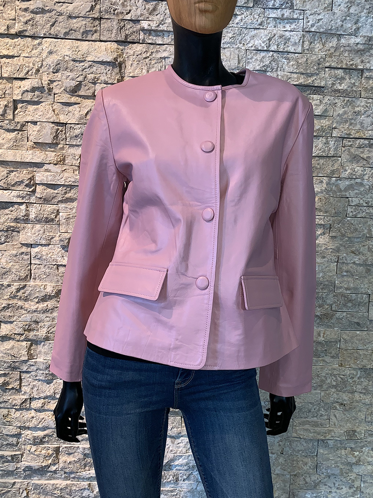 Disco Meesterschap type Leren Dames jas roze – BK Leder