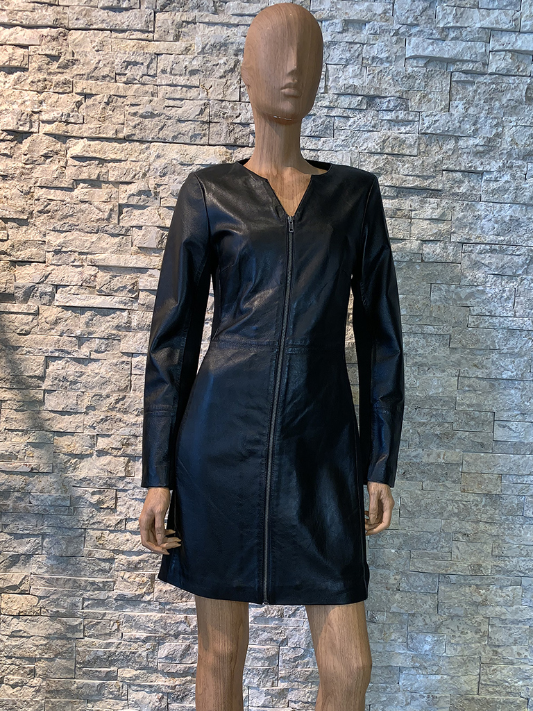 Zwart leren jurk – BK Leder