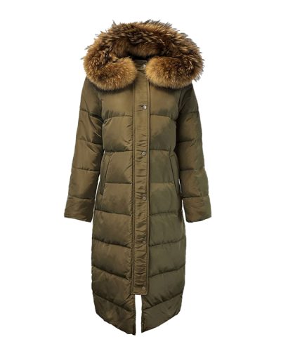 Dames lange winterjas groen -Dakata - bestel bij BK Leder Dames lange winterjas groen -Dakata