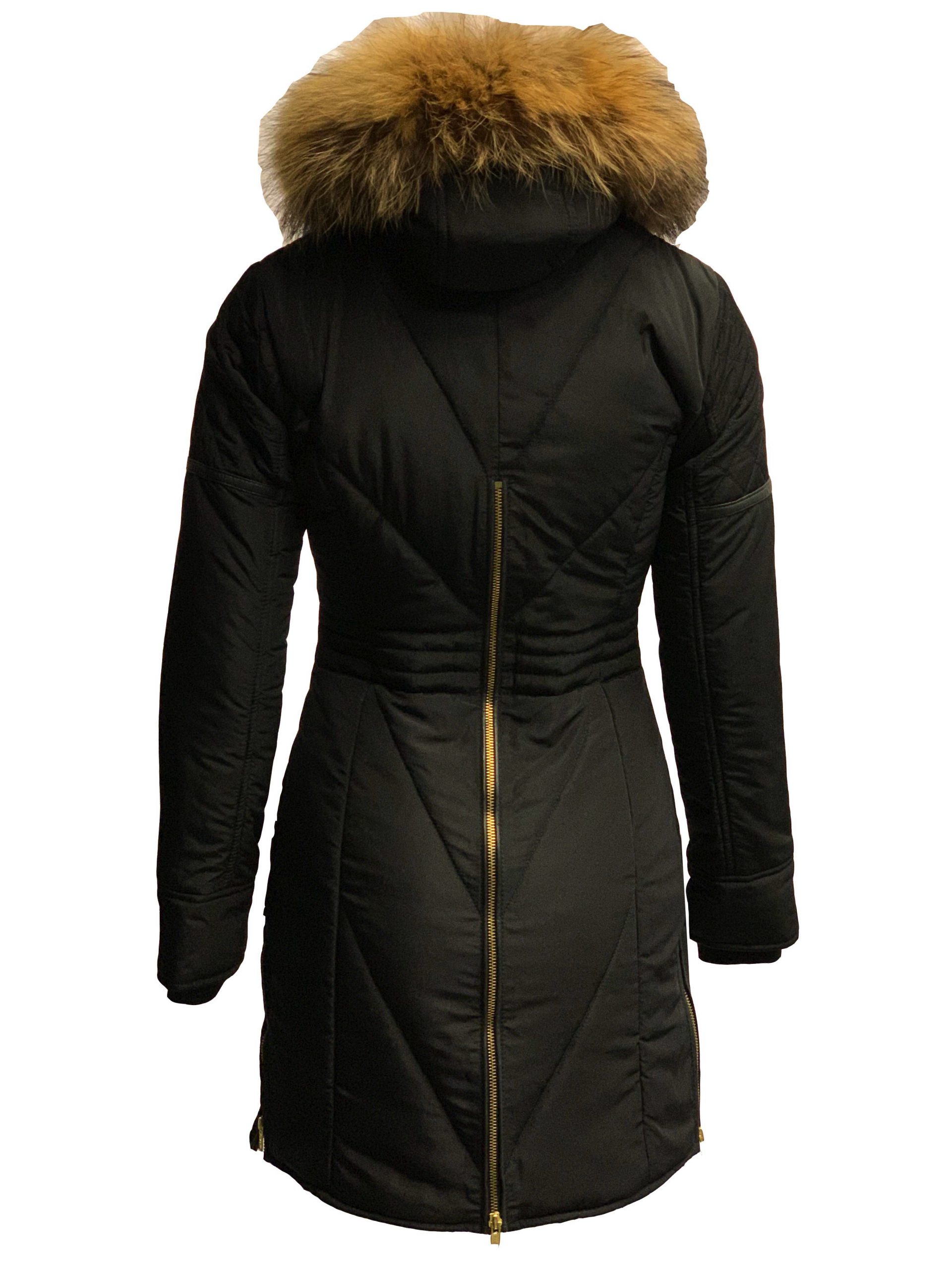 Watt Maak een sneeuwpop Durf Parka dames jas met bontkraag zwart Linda – BK Leder