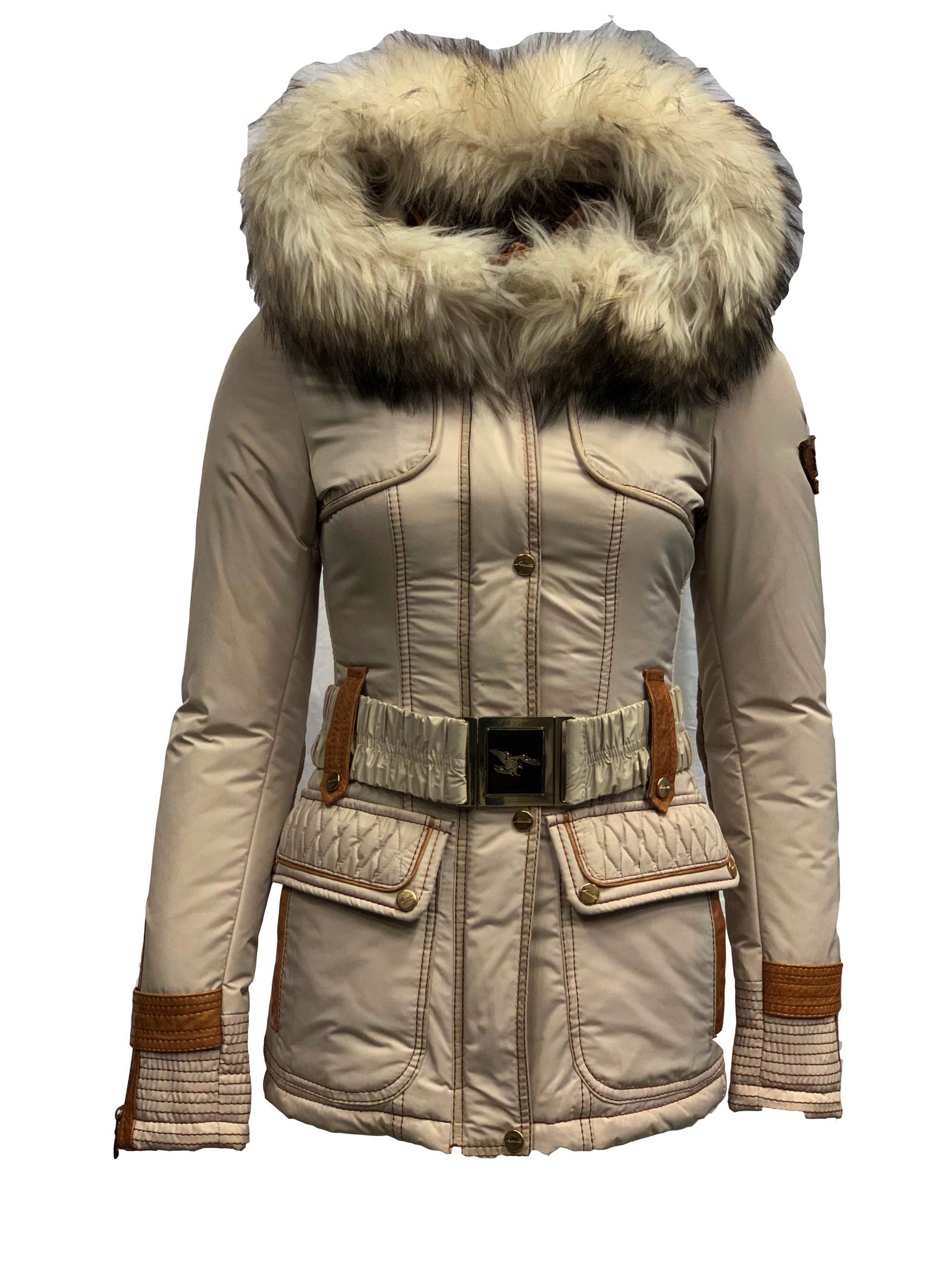 Kenmerkend Onderdrukking schedel Frocella dames jas met bontkraag beige-attila – BK Leder