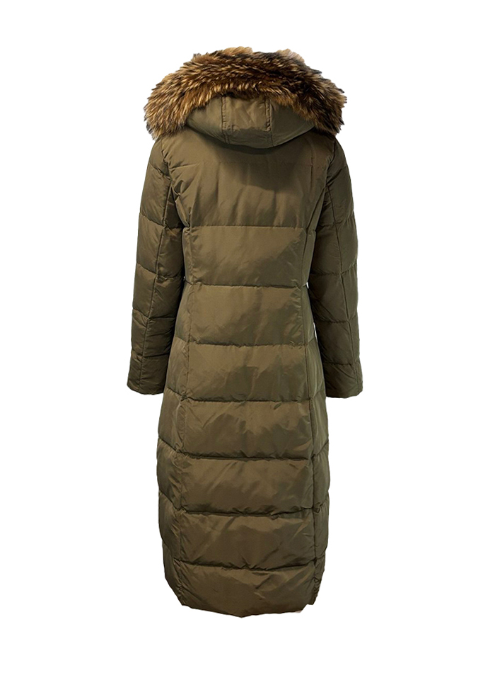 Dames lange winterjas groen -Dakata - bestel bij BK Leder Dames lange winterjas groen -Dakata - Afbeelding 3