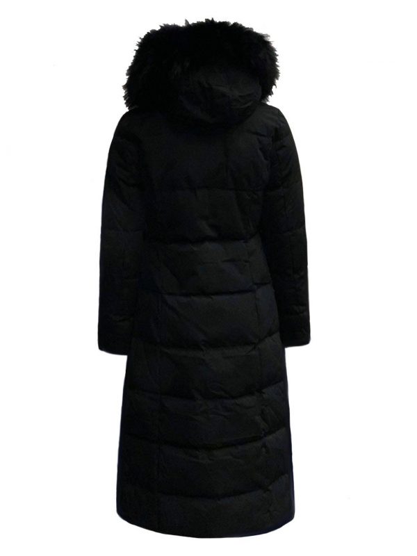 Zwarte lange dames winterjas -Dakata bestellen - BK Leder