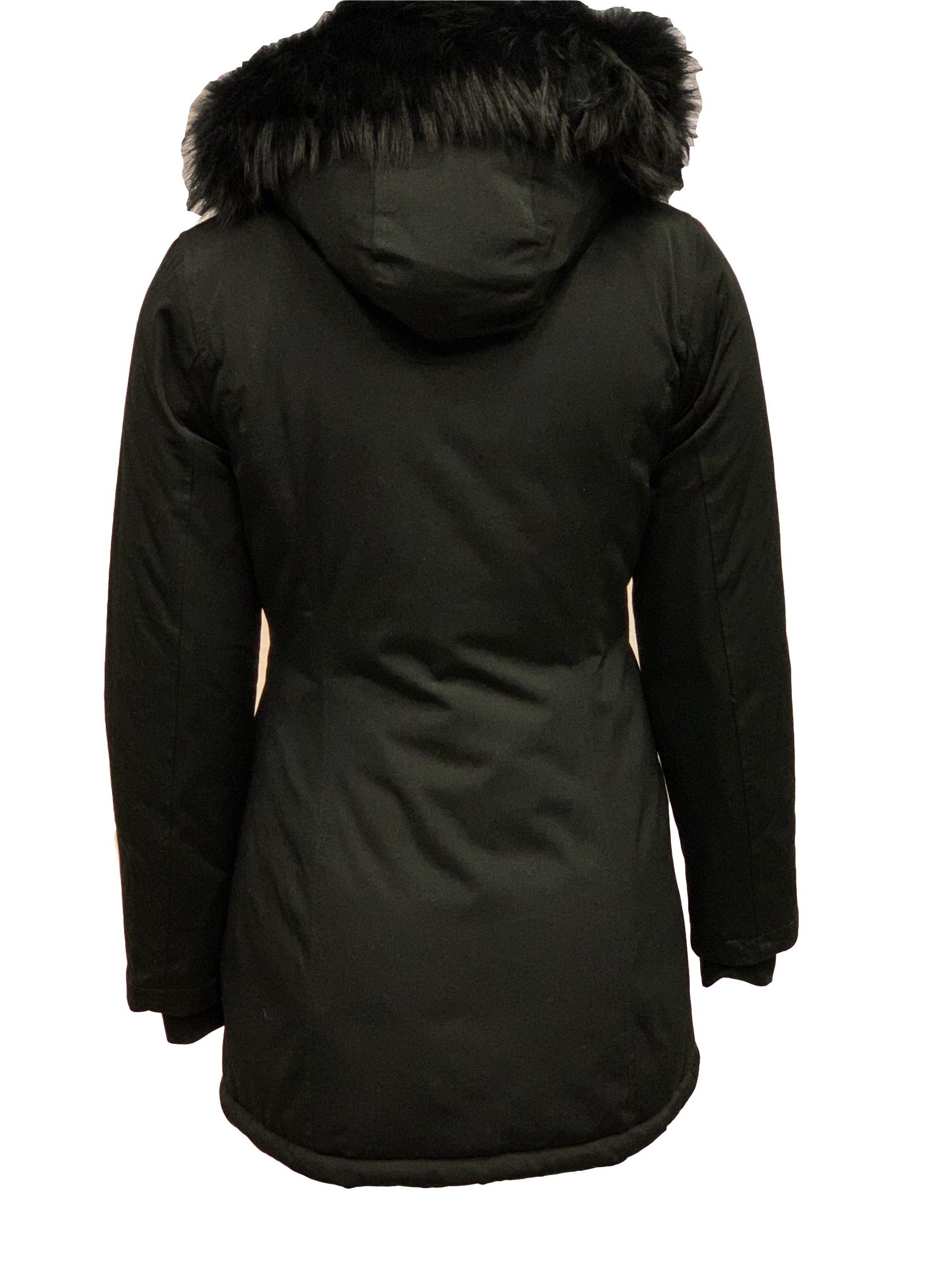 dames jas met bontkraag zwart TT-canada – BK