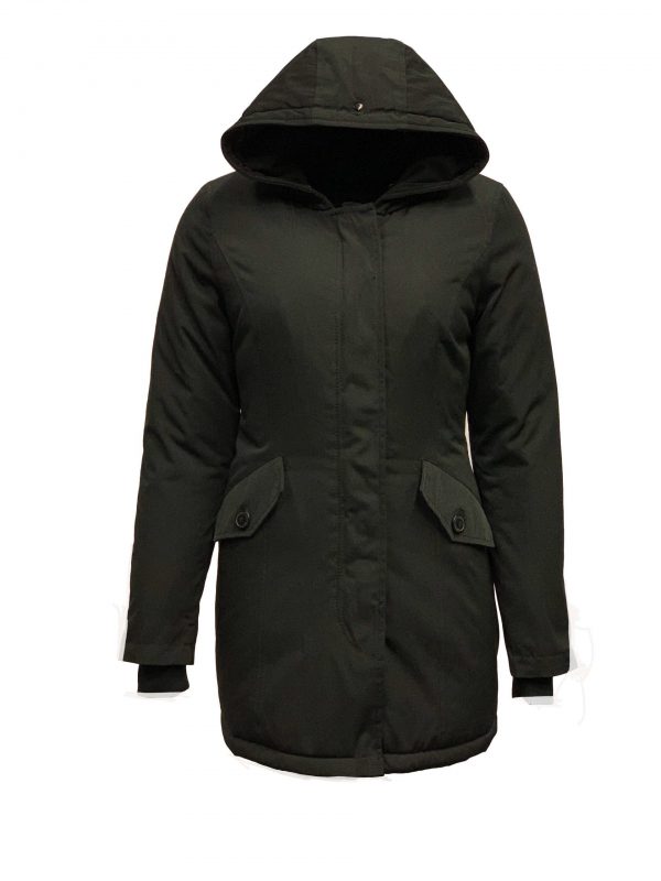 Winter dames jas met bontkraag zwart TT-canada bestellen - BK Leder