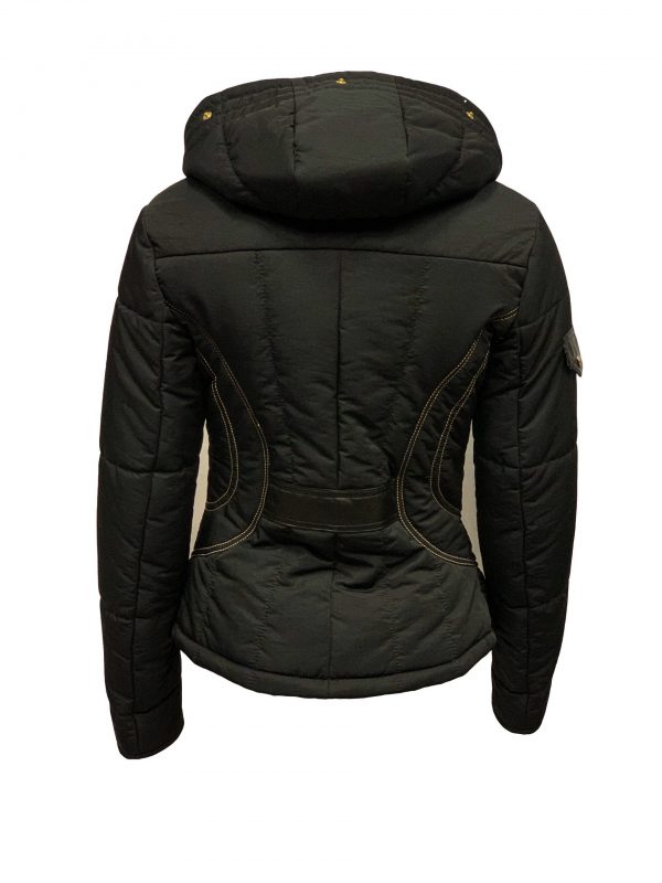 Dames winter jas zwart met bontkraag- Roxana bestellen - BK Leder