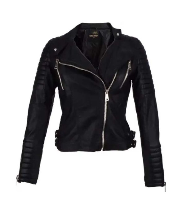 Dames Kunst leren bikerjas -Mara