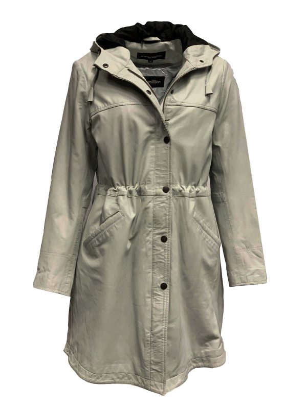 Dames jas met capuchon met afneembaar binnen voering cloud-L006 bestellen - BK Leder