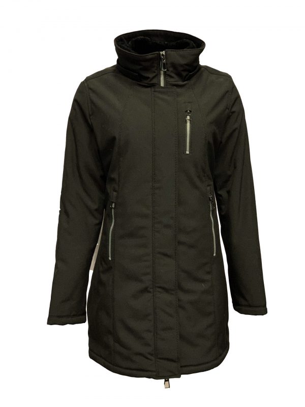 Softshell jas dames zwart met bontkraag-Riza bestellen - BK Leder