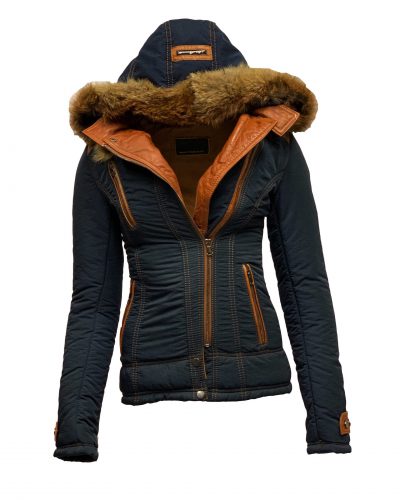 Dames winter jas met bontkraag- layatta bestellen - BK Leder