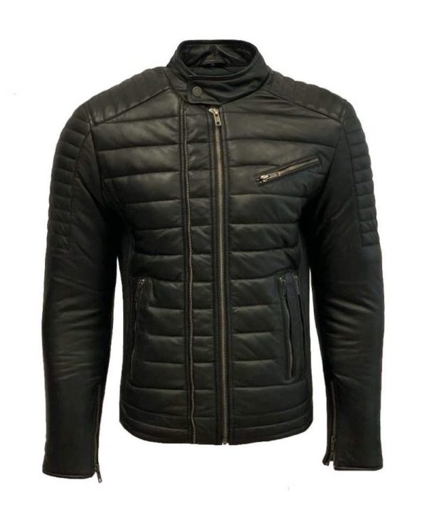 Zwarte  heren winter jas 100% echt leren -Sobrero bestellen - BK Leder