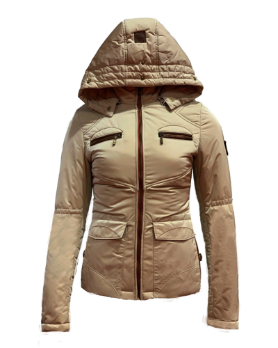 Dames naturel winterjas met bontkraag -Naturella - bestel bij BK Leder Dames naturel winterjas met bontkraag -Naturella