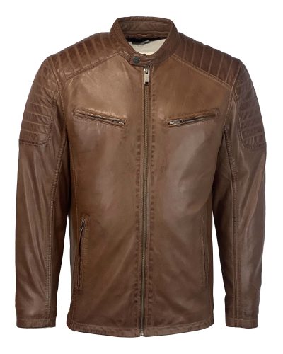 Leren heren jas antraciet-morato