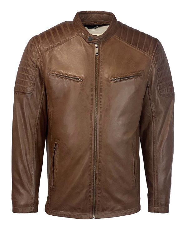 Leren heren jas antraciet-morato