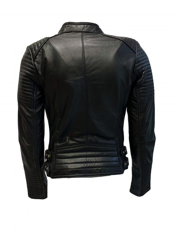 Black leather biker jacket ladies – Barcelona- 100% real leather – Black bestellen - BK Leder