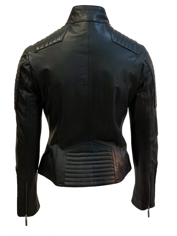 Dames biker jack zwart 100% echt leder-tamara bestellen - BK Leder