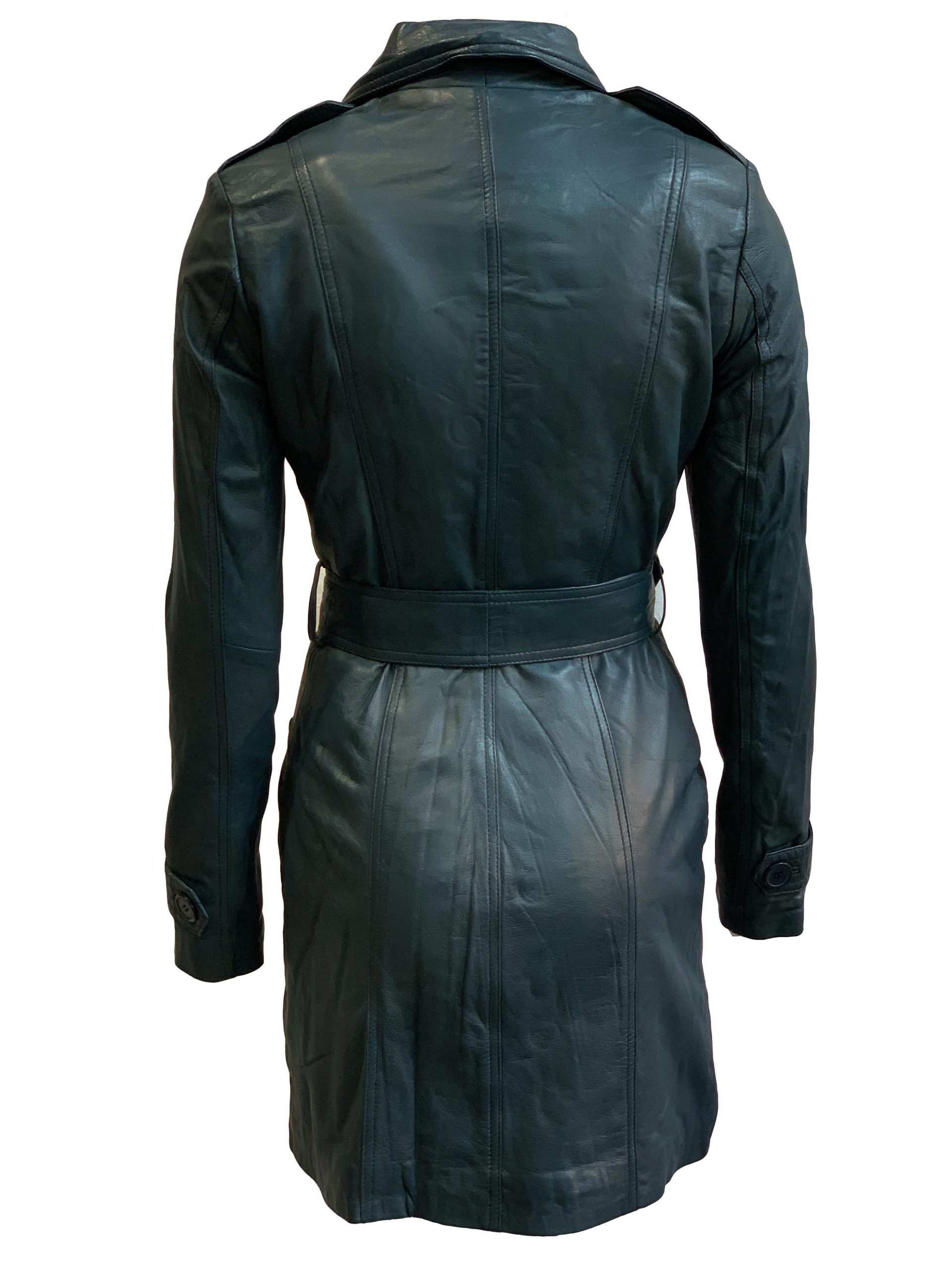 Motiveren Gladys schouder Trenchcoat van lamsleer met met dubbele rij knopen-amsterdam – BK Leder