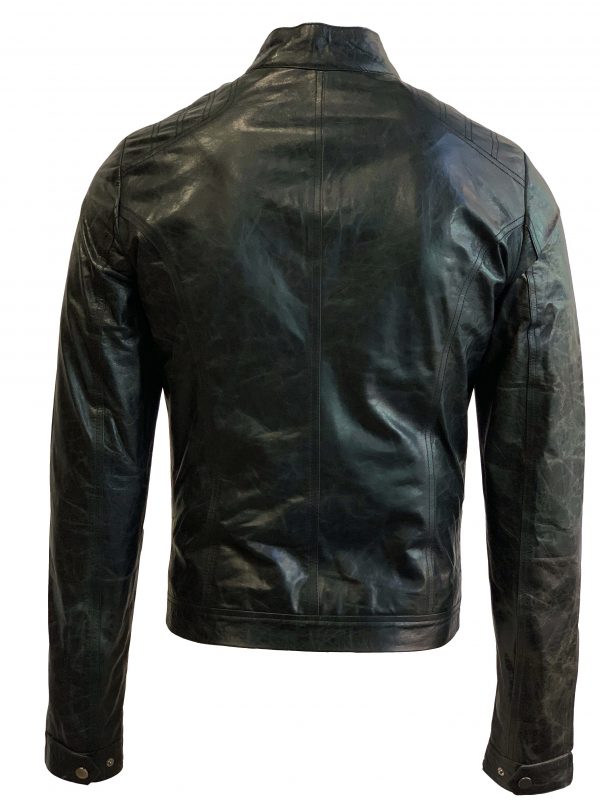 Leren heren jas biker zwart-Missouri bestellen - BK Leder