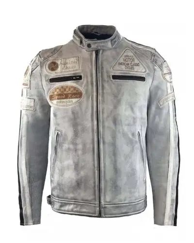 Leren jas heren wit 100 procent echt leder- Otto - bestel bij BK Leder Leren jas heren wit 100 procent echt leder- Otto