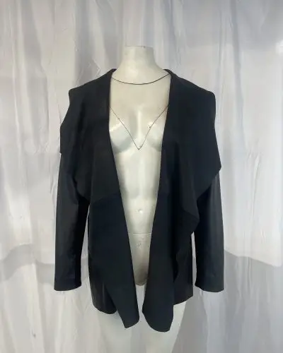 Dames Zwarte Leren Jas - Jawan