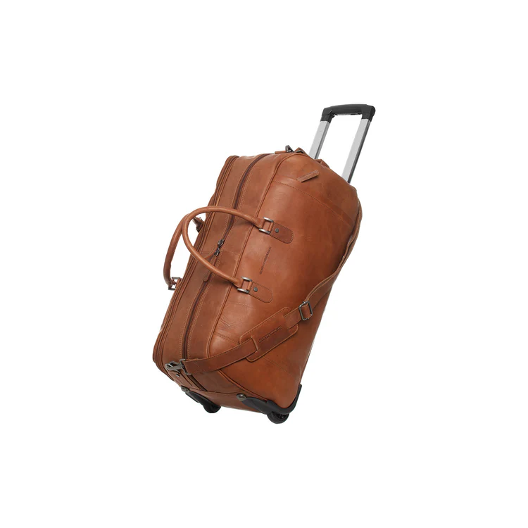 Leren Trolleykoffer Cognac New York - bestel bij BK Leder Leren Trolleykoffer Cognac New York