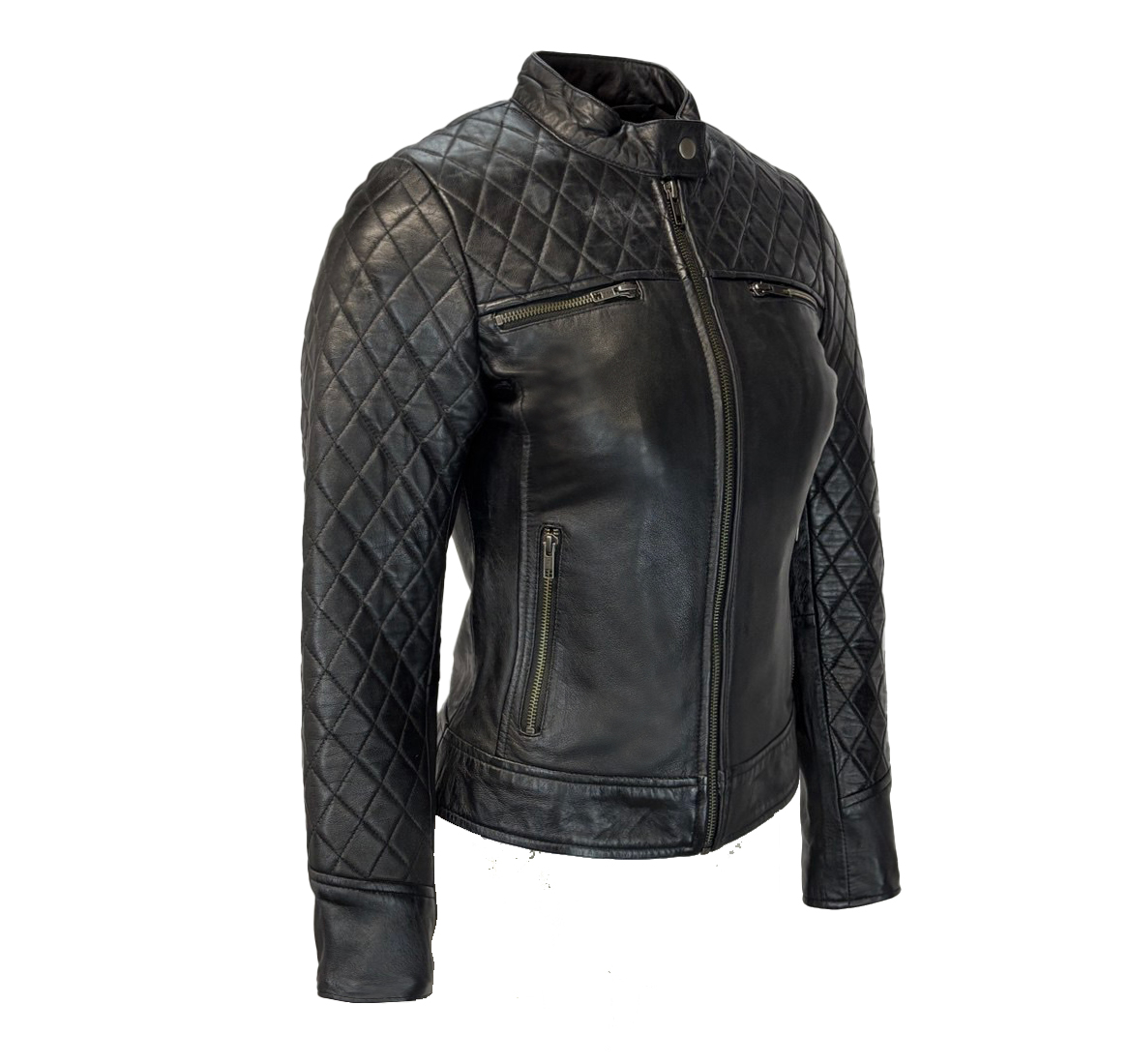 Dames zwarte leren jas -Katarina - bestel bij BK Leder Dames zwarte leren jas -Katarina - Afbeelding 3