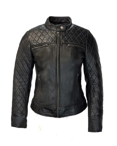 Dames zwarte leren jas -Katarina - bestel bij BK Leder Dames zwarte leren jas -Katarina