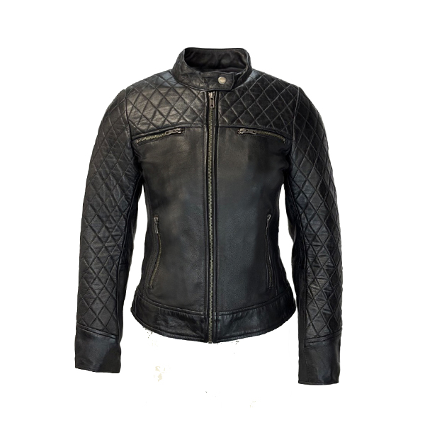 Dames zwarte leren jas -Katarina - bestel bij BK Leder Dames zwarte leren jas -Katarina