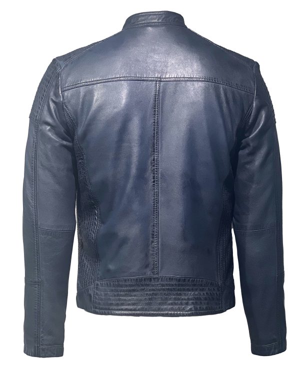 Leren heren jas Blauw -Moderno bestellen - BK Leder