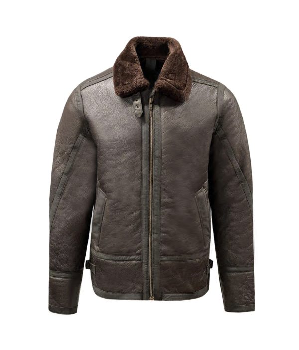 Heren bruin lammy coat -Antarctica bestellen - BK Leder