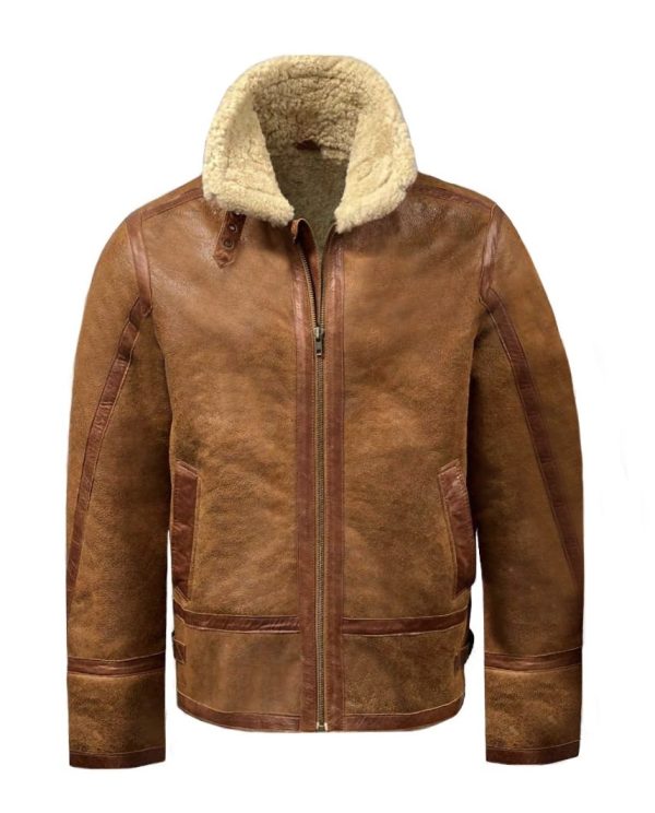 Heren cognac lammy coat -Antarctica bestellen - BK Leder