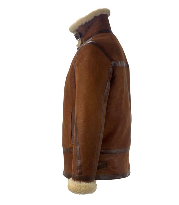 Heren cognac lammy coat -Antarctica - Afbeelding 3