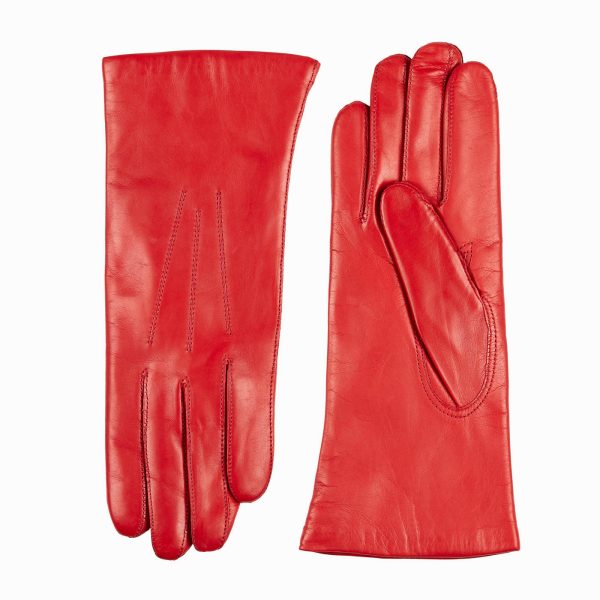 Dames rode leren Laimböck handschoenen -Dublin bestellen - BK Leder