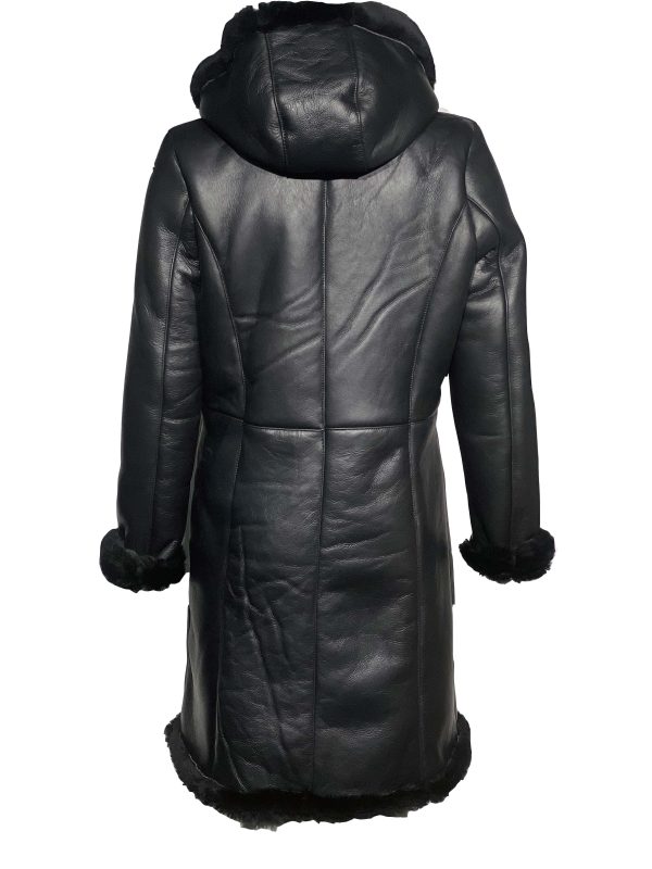 Leren dames lammy drie kwart zwart jas-Hera bestellen - BK Leder