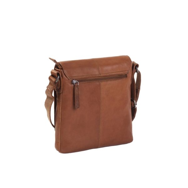 Leren Schoudertas Cognac - Bodin - Afbeelding 5
